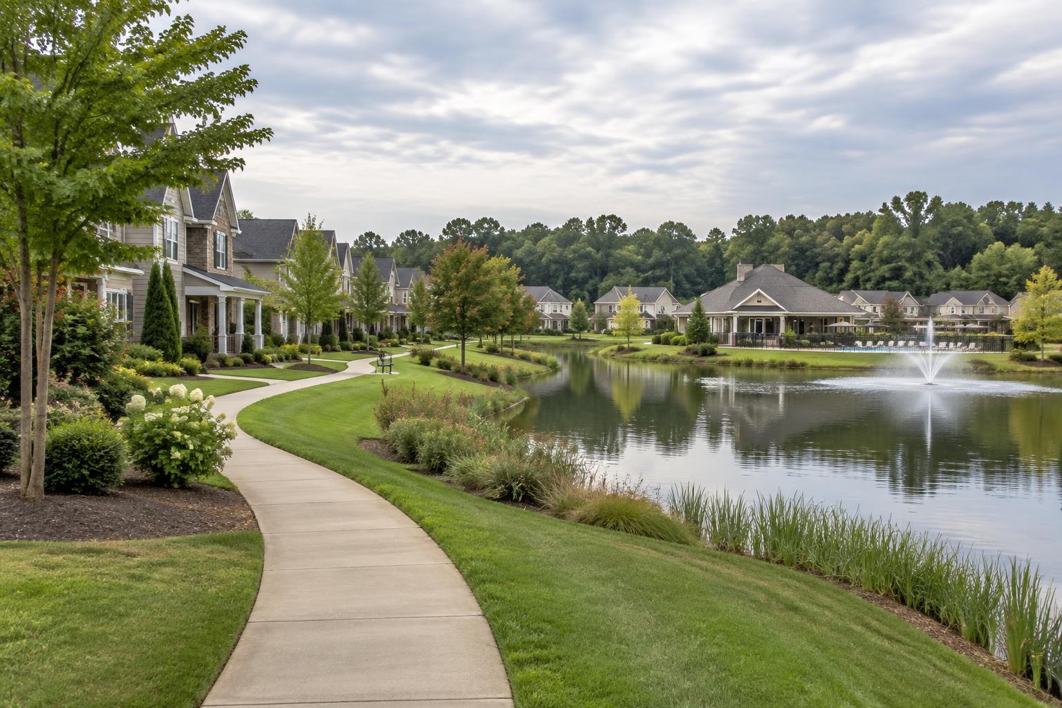 Representative editorial streetscape illustrating the lifestyle described for Glendalough